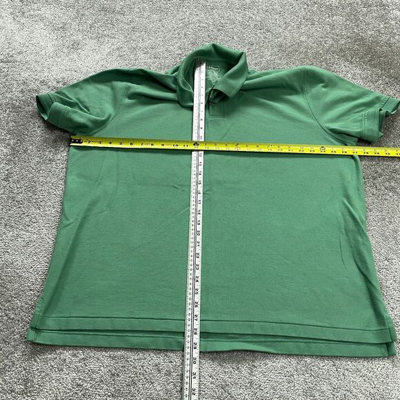 L.L. Bean Traditional Fit Polo Shirt Mens XXL Regular Green Cotton Active Golf - Picture 6 of 9